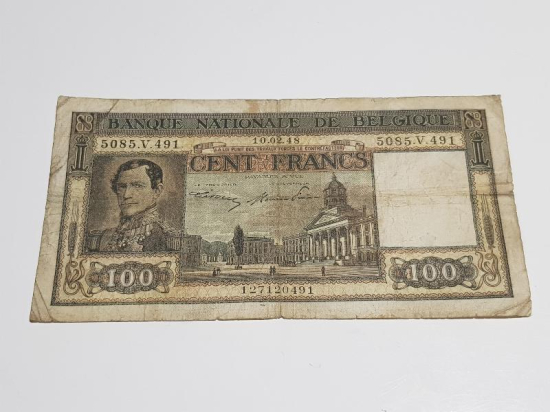 1948 TARİHLİ BELÇİKA 100 FRANK KAĞIT PARA