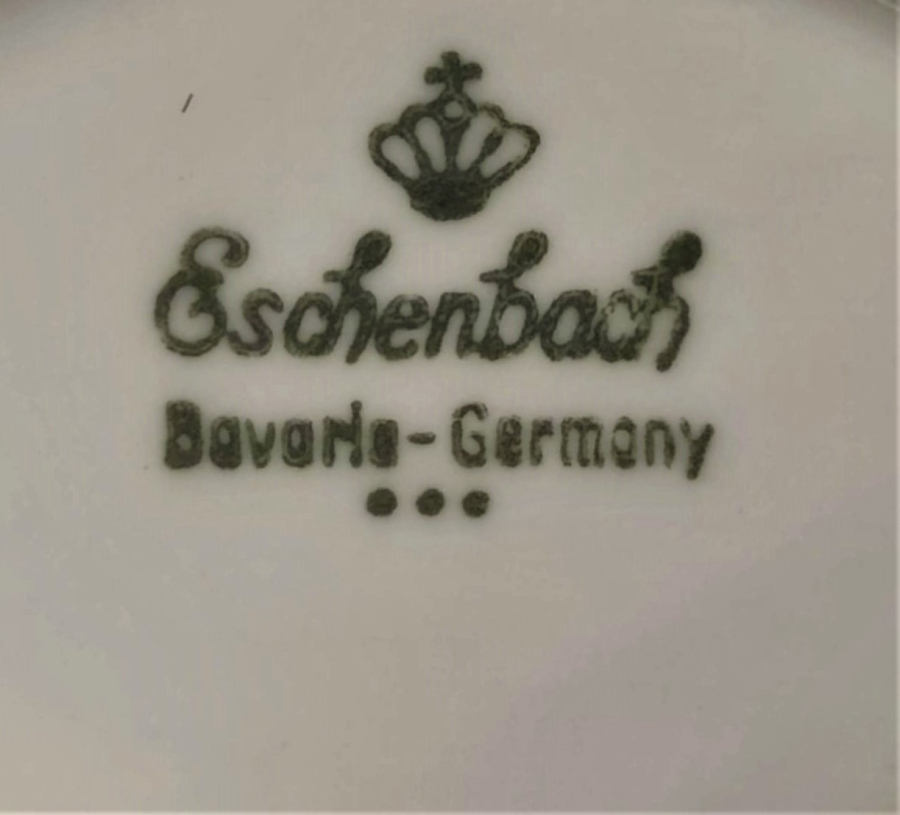 thumbESCHENBACH BAVARİA GERMANY ORMANDA ÜÇ GEYİK TEMALI PORSELEN KAYIK BUYUK BOY SERVİS TABAGI