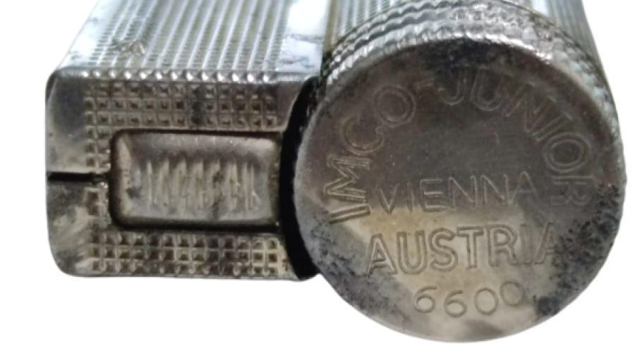 thumbİMCO JUNIOR VIENNA AUSTRIA 6600 MODEL LİGHTER MEKANİK BENZİN VE TAŞLI METAL ORJİNAL MUHTAR CAKMAGI