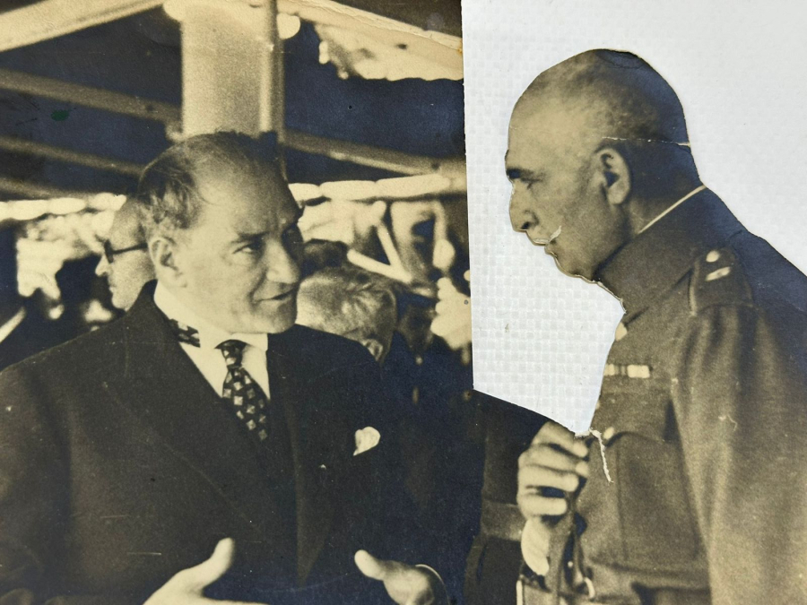 thumbATATÜRK VE İRAN ŞAHI RIZA PEHLEVİ ORJİNAL FOTOĞRAF