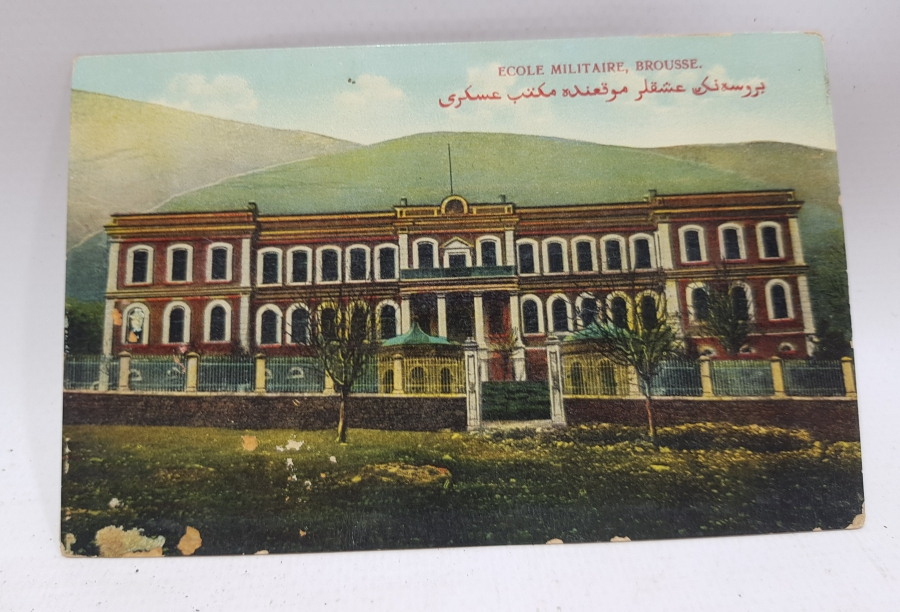 thumbOSMANLI KARTPOSTAL: BURSA IŞIKLAR ASKERİ LİSESİ